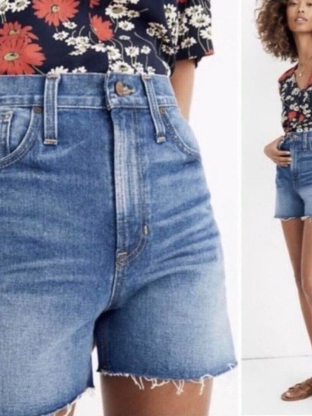 Madewell High-Rise Light Blue Denim Jean Shorts 25